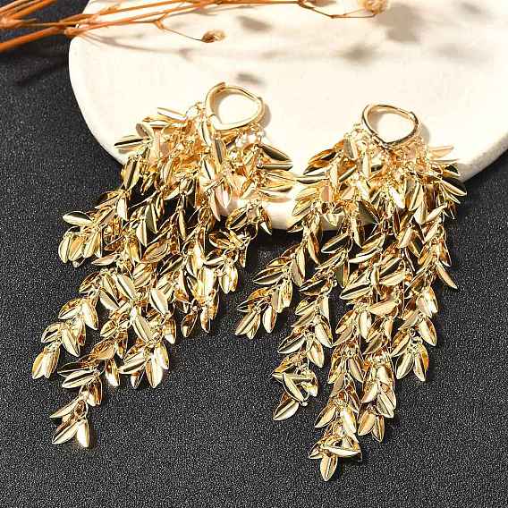 Латунные серьги обруча, золотые