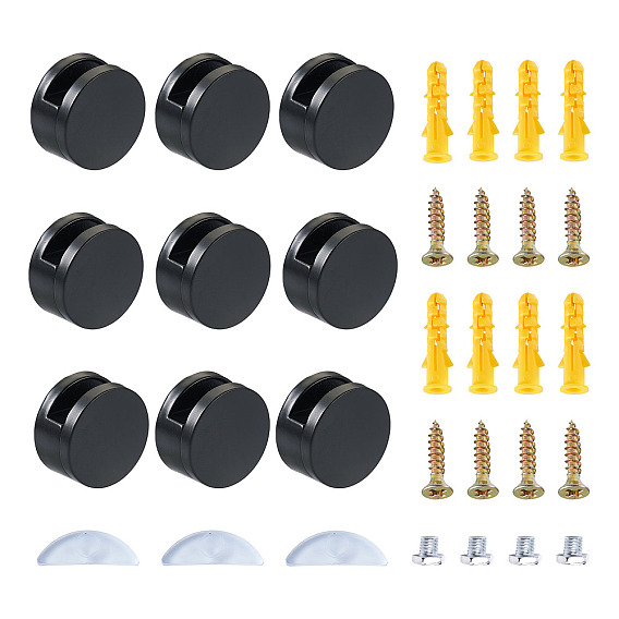 Zinc Alloy Glass Fixation Clamp Accessories, with Plastic Plug