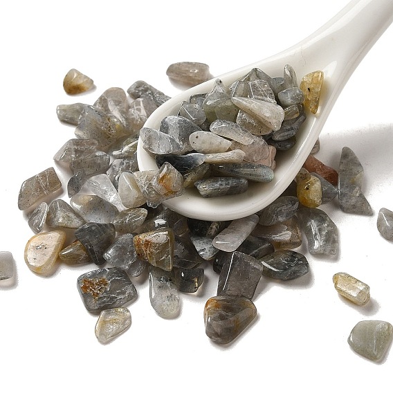 Природные лабрадорита бисер, бусины без отверстий , чипсы