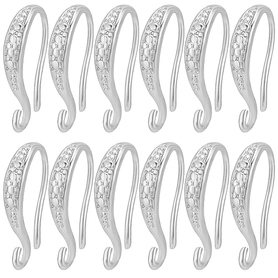 20 шт латунные серьги крючки, провод уха, с горизонтальной петлей, долговечный