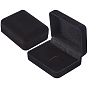 2шт. прямоугольные пластиковые коробки с флокированным покрытием, футляры для запонок