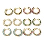 Rack Plating Brass Micro Pave Cubic Zirconia Huggie Hoop Earrings for Women, Golden