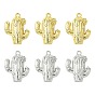 6шт. 2 цвета латунь с подвесками из кубического циркония, кактус