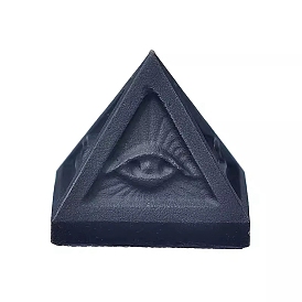 Natural Obsidian Pyramid Angel Eyes Home Desktop Decoration, for Home Office Desk