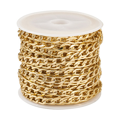 Оксидированные алюминиевые бордюрные цепи, несварные, с катушкой, овальные