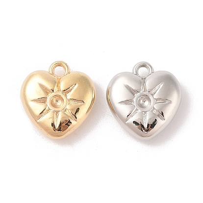 Пластмассовые подвески ccb, сердце с солнцем