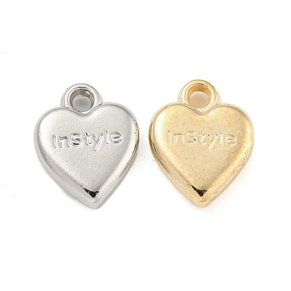 CCB Plastic Pendants, Heart Charms