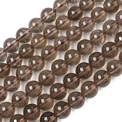 Природные дымчатый кварц бисер пряди круглые