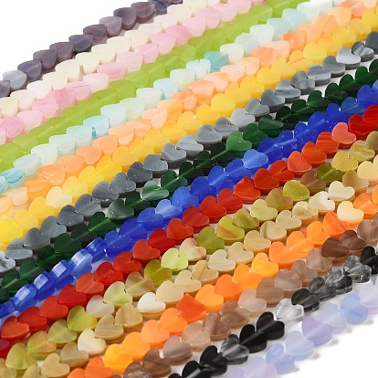 Бусы лэмпворк ручной работы, сердце