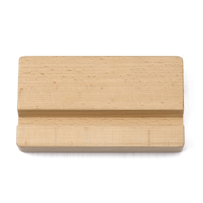 Supports de téléphone portable en bois de hêtre, rectangle