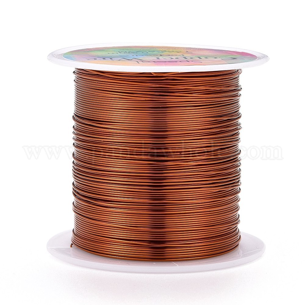 China Factory Copper Wire Copper Beading Wire for Jewelry Making,  Long-Lasting Plated 0.3mm, about 236.22 Feet(72m)/roll in bulk online 