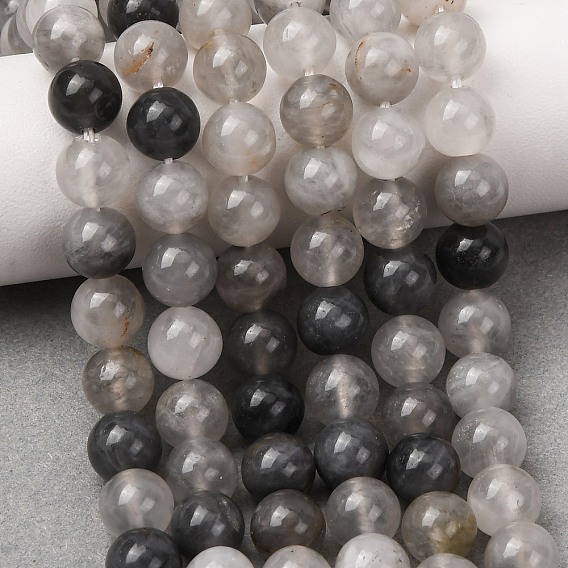 Natural Crystal Bead Strands, Round, 8.5mm, Hole: 1mm, about 47pcs/strand, 15.4 inch