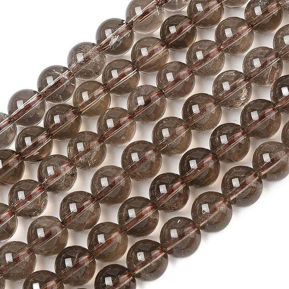 Природные дымчатый кварц бисер пряди круглые