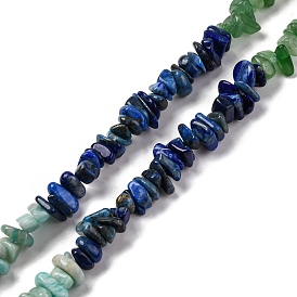 Natural Amazonite & Green Aventurine & Lapis Lazuli Beads Strands, Chip