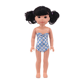 Fish Scales Swimwear Cloth Doll Outfits, for Girl Doll Dressing Accessories