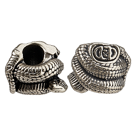 2шт. латунные европейские бусины, бусины с большим отверстием, змея