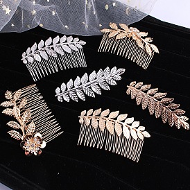 Simple metal hair clip leaf edge clip girl hair card hair comb feather top clip bangs clip back of the head