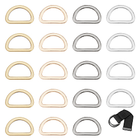 20шт 4 цвета сплав сумка ремень регулировочные пряжки, Буква D