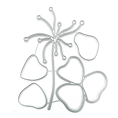 Flower Pattern Carbon Steel Cutting Dies Stencils, for DIY Scrapbooking, Photo Album, Decorative Embossing Paper Card