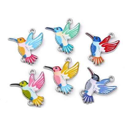 Подвески из сплава эмали, птица, платина