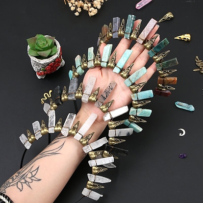 Обручи для волос из натуральных камней, аксессуары для волос для женщин и девочек