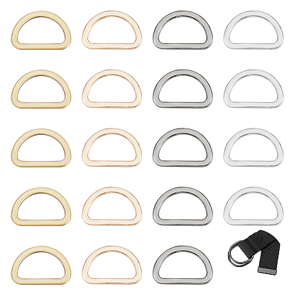 20шт 4 цвета сплав сумка ремень регулировочные пряжки, Буква D