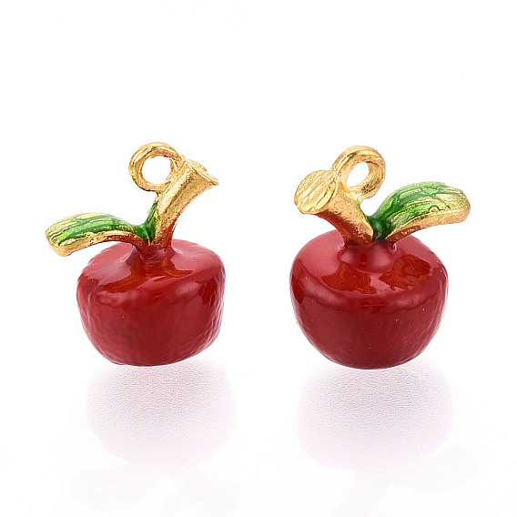 Эмалевые подвески из фруктового сплава, золотые