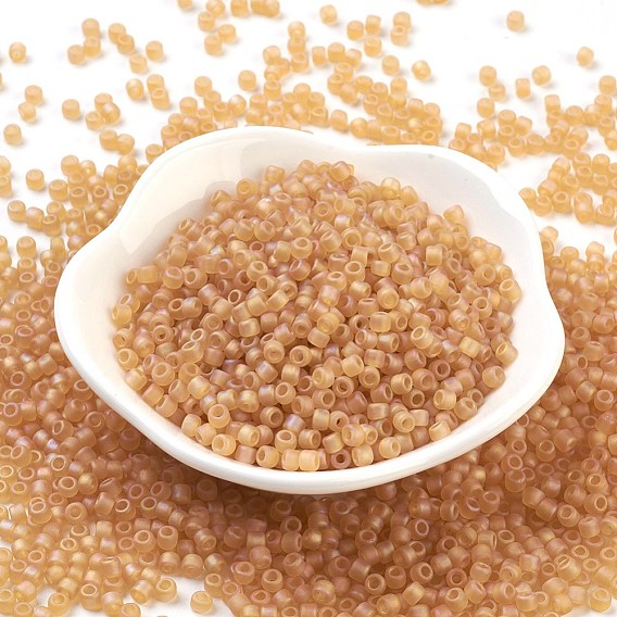 Стеклянные бусины matsuno mgb, японский бисер, 8/0 прозрачный матовый ab цвета стеклянные круглые отверстия, цветов радуги