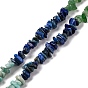 Нити бусин из натурального амазонита, зеленого авантюрина и лазурита, чип