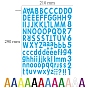 PVC Self-Adhesive Letter & Number Stickers, for Party Decorative Presents