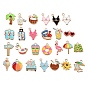 Alloy with Enamel Pendants, Summer Beach Theme Charms, Mixed Color