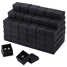 100шт. квадратные бумажные коробки для хранения колец, подарочные коробки для свадебных сувениров, ящик для подарков