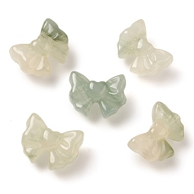 Natural Jade Carved Beads, Bowknot