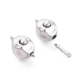 Застежки латунные коробки, самородки, 1 нитей, 2-луночное