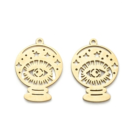 201 подвески из нержавеющей стали, лазерная резка, магический шар с амулетом от сглаза