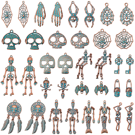 Наборы для изготовления ювелирных изделий своими руками, включая подвески и соединительные элементы из сплава в тибетском стиле.