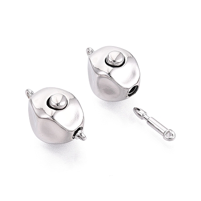 Застежки латунные коробки, самородки, 1 нитей, 2-луночное