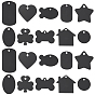 20Pcs 10 Style Aluminum Pendants, Stamping Blank Tag, Mixed Shapes