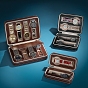 PU Leather Jewelry Box, Travel Portable Jewelry Case, Zipper Storage Boxes, for Watch, Rectangle