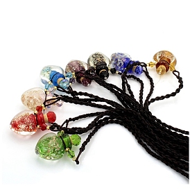 Ожерелья из флаконов духов лэмпворк с веревками