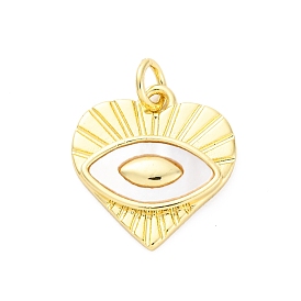 Подвески латунный корпус, сердце с оберегами от сглаза, с целью перехода в кольце