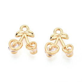 Латунь прокладывает кубические циркониевые прелести, вишня, долговечный, без никеля 