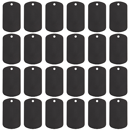 100шт. алюминиевые подвески, пустые теги, прямоугольные