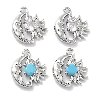 Латунь прелести, со стеклом, граненые, луна и солнце