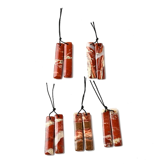 Подвески из натуральной красной радуги яшмы, прямоугольник амулеты