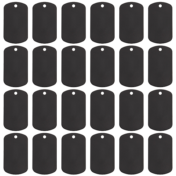 100шт. алюминиевые подвески, пустые теги, прямоугольные