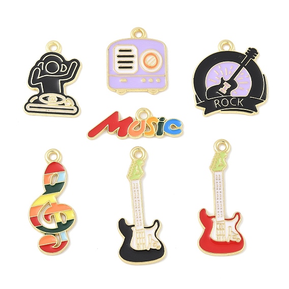 Музыкальные инструменты сплав эмаль подвески, золотые