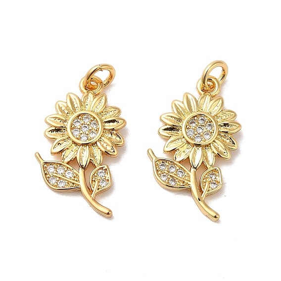 Стойка металлическая латунная микропрофилированная кубическая циркония подвески, с целью перехода в кольце, долговечный, без свинца и без кадмия, подсолнечник