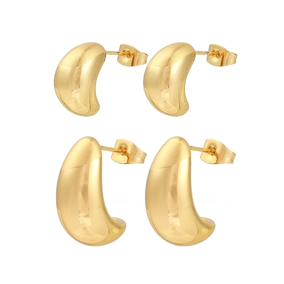 201 серьги-гвоздики-капли из нержавеющей стали, с 304 штифта из нержавеющей стали