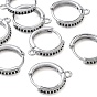 SHEGRACE Brass Micro Pave Clear Cubic Zirconia Hoop Earrings Findings, Cadmium Free & Nickel Free & Lead Free with Loop